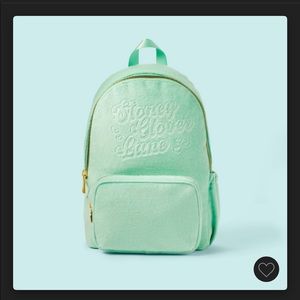 Stoney Clover x Target light green terry cloth embossed backpack- brand new!